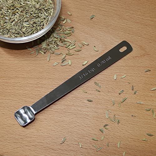 1PCS 3/16tsp(0.9ml) Tiny Measuring Spoon, Small Teaspoon for Tiny Amounts | High Precision, Food-Grade Stainless Steel, ‌Rust-Free, Dishwasher-Safe, Easy-Read Markings, Multi-Purpose, Sturdy & Durable - size: 3/16tsp|1/16tbsp|0.9ml