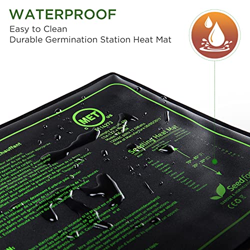 MET Certified Seedling Heat Mat, Adjustable Temperature, Waterproof, Durable Germination Station, Warm Hydroponic Heating Pad, Indoor Home Gardening, 48" X 20" - size: 1 Pack-48" X 20"