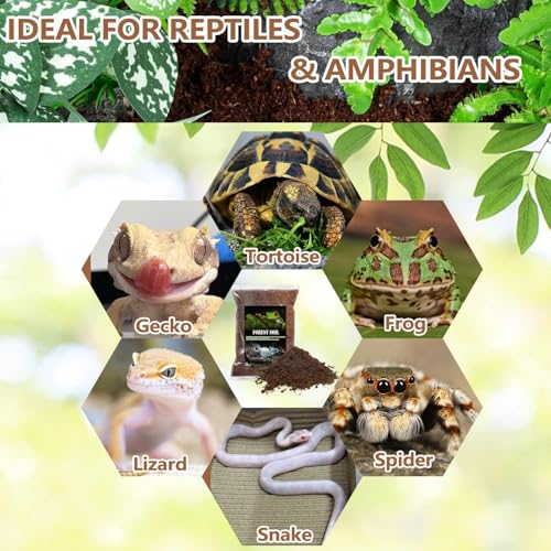 BNOSDM 2PCS Reptile Soil Substrate,Natural Terrarium Bedding,Snake Bedding, Fluffy Reptile Tank Substrate for Tortoise Hermit Crab Tarantulas Lizards - color: 2PCS 0.79gal(Total 1.58gal)