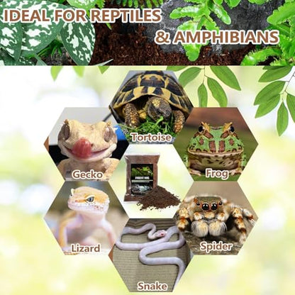 BNOSDM 2PCS Reptile Soil Substrate,Natural Terrarium Bedding,Snake Bedding, Fluffy Reptile Tank Substrate for Tortoise Hermit Crab Tarantulas Lizards - color: 2PCS 0.79gal(Total 1.58gal)
