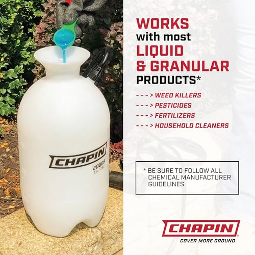 Chapin 2-Gallon Pump Sprayer, Reliable Spray for Daily Use | Lightweight tank; for home and garden use, for weed control, plant feeding and cleaning with adjustable nozzle and long hose - size: 2-Gallon