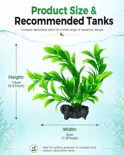 Moonorange 3pcs Artificial Silk Aquarium Plants Green Natural Style Aquarium Plants Betta Fish Tank Plants Leaf Hammock