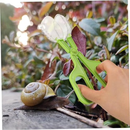 Kisangel Reptile Feeding Cleaning Clamp Multi Functional Scoop for Poop Lightweight Durable for Reptile Tanks and Enclosures Easy to Use Bright