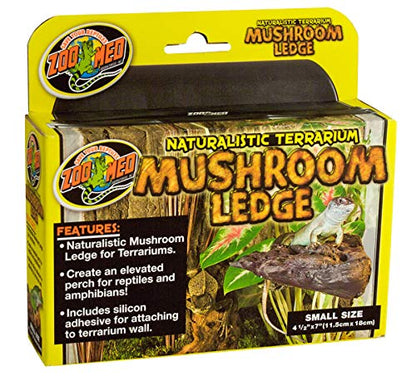 Zoo Med Naturalistic Terrarium Mushroom Ledge Small (7" Long x 4.5" Wide) - Pack of 3