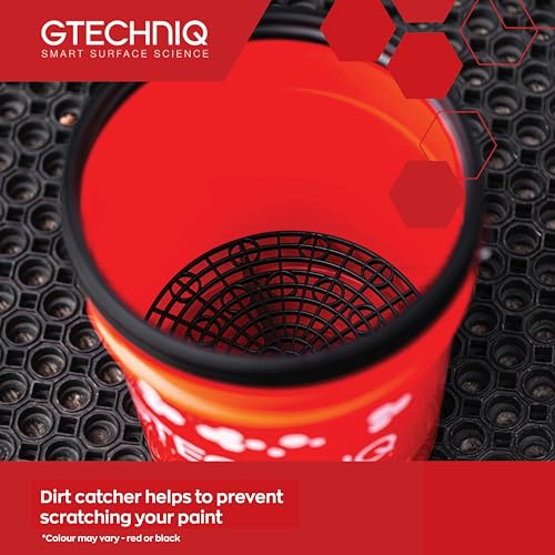 Gtechniq Bucket with Lid for Cleaning Car, 20L | Includes Dirt Trap and Screw-Top Airtight Lid