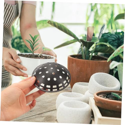 Balacoo 10pcs Orchid Pot Hydrophobic Cover Plant Pot Grid Succulent Pot Hole Mesh Pad Drainage Mesh Hole Screens Pots for Plants Flowerpot Pad Planter Mats Large Plastic Succulent Bowl, Black