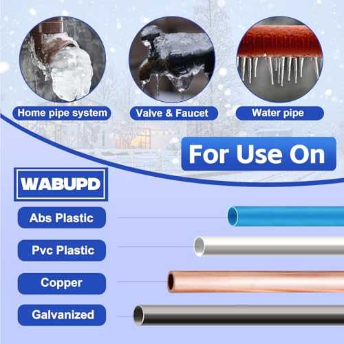 15FT Heat Tape for Water Pipes, -40°F Deicing Pipe Heat Cable,Electric Heating Cable Pipe,Frezze Protection for Heat Trace Cable for Metal, Plastic Home Pipes,Gutter,120V 5W/ft（15FT） - size: 15FT