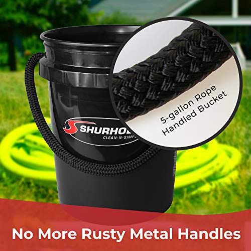 Shurhold World's Best Rope Handle Bucket - 5 Gallon - Black - color: Black, size: 5 Gallon