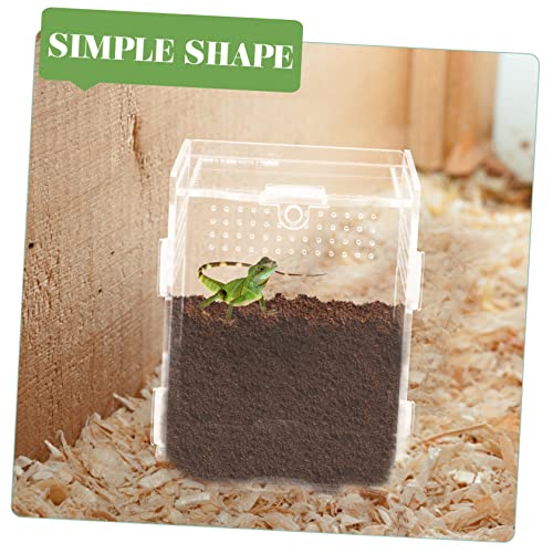 LIOOBO Acrylic Reptile Feeding Box Observation Case for Pet Reptiles Terrarium Easy Cleaning Design