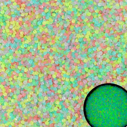 10000pcs 3-5mm Colorful Glowing Fish Tank Pebbles Small Glow Stones for Fairy Garden,Succulents and Cactus Bonsai DIY Projects - style: Color
