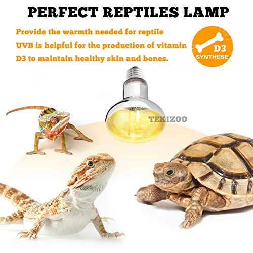 UVA UVB Sun Lamp High Intensity Self-Ballasted Heat Basking Lamp/Light/Bulb for Reptile and Amphibian (80W)
