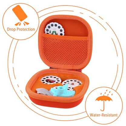 Aenllosi Hard Case for Moonlite Mini Projector Gift Pack fits upto 20 | EVA case construction, Water-resistant design, Dust-resistant design, Smooth zipper access, Carry handle, Case only - color: Orange