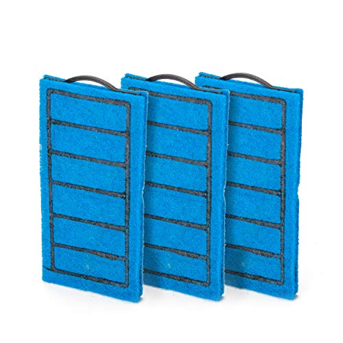 EmmaWu Aquarium Internal Filter 105 GPH for Turtle Fish Betta Reptiles Amphibians Frog Tanks (3Pc 5W Filter Replacement Cartridges)