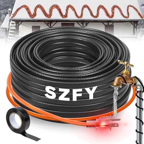 6FT Heat Tape for Water Pipes, -40°F Deicing Cable,120V 5W/FT - size: 5FT
