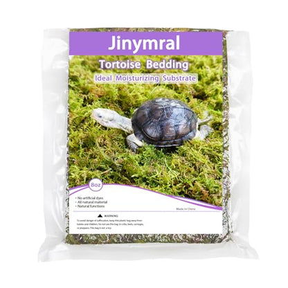 Sphagnum Moss for Tortoise - 8oz Natural Reptile Substrate for Humidity & Burrowing, Moisture-Retaining Terrarium Bedding for Box Turtles, Hermit Crabs & Amphibians, Decorative Vivarium Moss