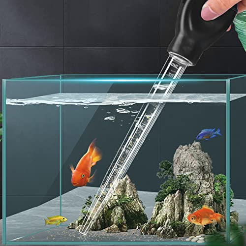 WEAVERBIRD Manual Fish Tank Water Changer Aquarium Dropper, 30ml Aquarium Clean Pipette Dropper, Fish Tank Cleaning Waste Remover, Aquarium Gravel Cleaning Straw, Black - color: Black