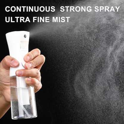 Spray Bottles For Hair, continuous spray bottle (200ml/6.8oz 2Pack) used for hair design, plants, cleaning, hair care and skin care, etc. – empty, reusable - color: White