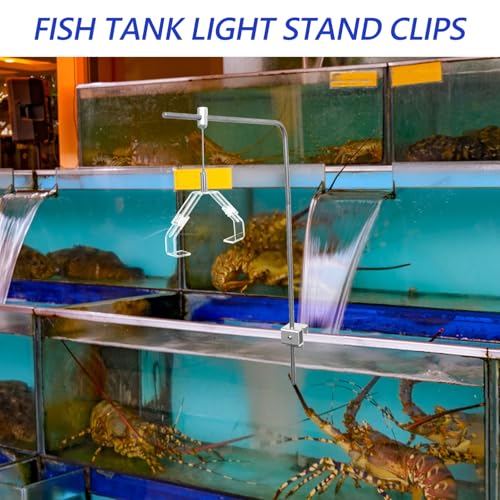 Toyvian 2pcs Aquarium Lamp Bracket for Reptiles and Aquariums Light Holder Clip for Terrariums Secure Fixation for Glass Tanks Lighting