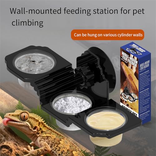 Reptiles Feeder Terrariums Wall Mount Multiple Bowl with Suction Cup Water and Food Dispenser for Small Pet Reptiles Feeder with Suction Cup - color: Single bowl