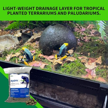 The Bio Dude HydroGrow V2 18 quarts Drainage Layer for Tropical bioactive terrariums, Reptile habitats, hydroponics, aquaculture and Soil Aeration