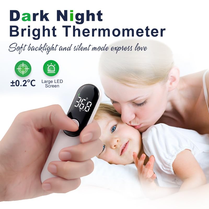 Rechargeable Non-Contact Forehead Thermometer for Adults and Kids, Medical Digital Touchless with Fast Reading