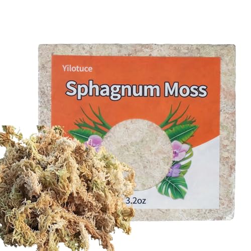 3.2 oz Compressed Sphagnum Moss for Plants, Carefully Selected Premium Sphagnum Moss for Orchid - size: 3.2 oz