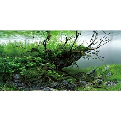 AWERT 36x18 inches Branches Fish Tank Background Seaweed Aquarium Background River Bed & Lake Aquarium Background Vinyl Background - size: 36x18in/90x45cm