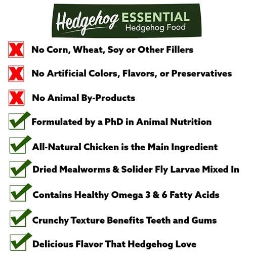 Hedgehog Essential - Chicken Kibble with Mealworms (6 Pound) - size: 6 Pound (Pack of 1)