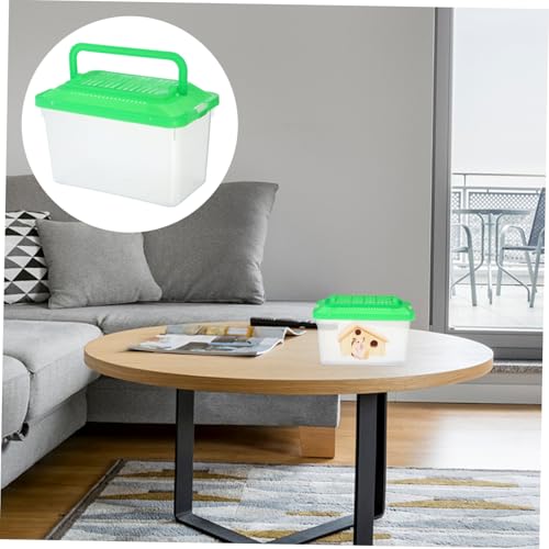 Gatuida Portable Fish Tank Handle Multi-Functional Handheld Aquarium Container for Turtles and Hamsters Lightweight Easy to Clean Optimal Airflow Design Transparent