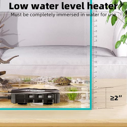 FREESEA Aquarium Fish Tank Heater: 50W Small Submersible Aquarium Heaters with Adjustable Digital LED Controller Leaving Water Automatic Stop Heating for 5-10 Gallon Betta Turtle Freshwater Saltwater - size: 50W(5-15gallon)