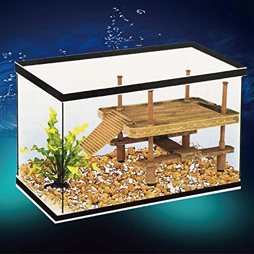 HERCHR Reptile Floating Basking Platform, 15.9x11x16.1Inch Turtle Dock Plastic Climbing Island with 6.6lb Load Capacity, Aquarium Resting Terrace for Tortoise Salamander Frog Amphibian