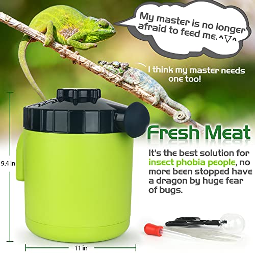Professional Cricket Keeper Live Worm Organizer Tank with Rubber Seal, Dubia Roach Habitat with Bug Dirt Management Function, Perfect for Keeping Silkworm, Cricket,Dubia Cockroach,Superworms