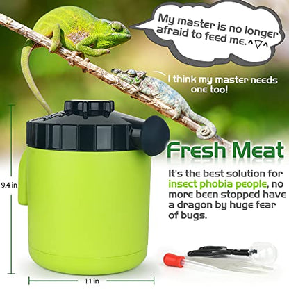 Professional Cricket Keeper Live Worm Organizer Tank with Rubber Seal, Dubia Roach Habitat with Bug Dirt Management Function, Perfect for Keeping Silkworm, Cricket,Dubia Cockroach,Superworms