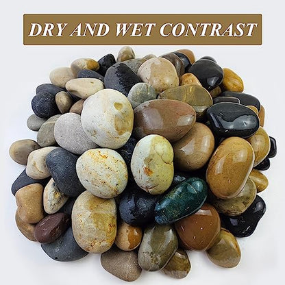 FANTIAN 40 lbs Garden Rocks Mexican Beach Pebbles, 3-4 Inch Decorative Large River Rocks for Landscaping Aquarium Yard Garden Paving Large Plant Crafting and Walkways | Natural Beach Pebbles, Decorative Stones for Landscaping, Aquarium, Yard, Garde, Plant