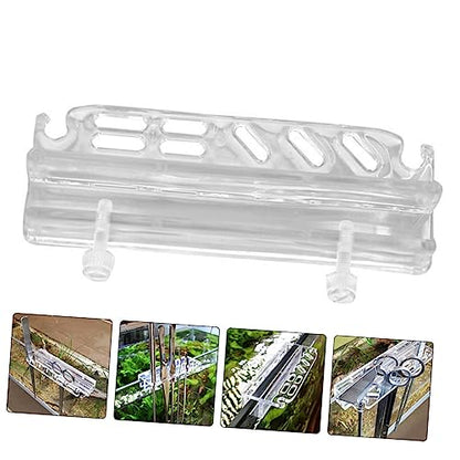 Aquarium Tool Holder Acrylic Fish Tank Wall Organizer for Scissors Tweezers and Cleaning Tools Convenient Storage Rack for Aquatic Plants and Accessories