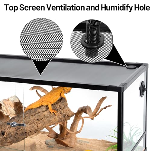 50 Gallon Reptile Tank, Glass Reptiles Terrarium 36" x 18" x 18", Sliding Door, Top Ventilation, Cable Pass, Humidify Hole, Glass Reptile Cage Habitat for Bearded Dragon, Lizard, Snake, Gecko - size: 36" x 18" x 18"