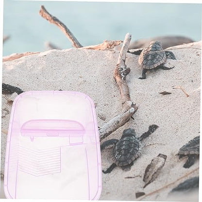 Yardwe 2pcs Turtle Tank Basking Platform Small Turtle Aquarium Habitat Reptile Living Box for and Aquatic Pets Convenient Cleaning and Fun Environment Amber