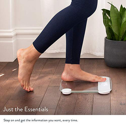 Greater Goods Digital Weight Bathroom Scale, Shine-Through Display, Accurate Glass Scale, Non-Slip and Scratch Resistant, Body Weight (Clear) - style: Basic - Clear
