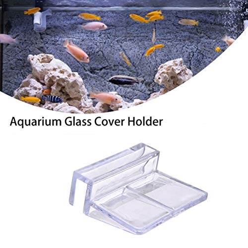 Weilan Rimless Aquarium Lid Clips 8mm Thick Acrylic 12 Pieces | Rimless Glass Canopy Clips Holder Fish Tank Cover Support