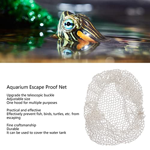 Aquarium Escape Proof Net, Professional Prevents Jumping DIY Air Mesh Cover with Upgraded Telescopic Buckle, for Fish Jar Reptile Jar Bird Cage - size: Medium