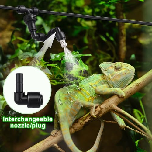 20 Pack 1/4" Push to Connect Fittings Elbow Connectors | Reptile Mister System 1/4" Quick Connect Fittings,Reptile Mister Fittings for Aquarium,Vivarium,Irrigation System - size: 20 Pack 1/4" Elbow -A