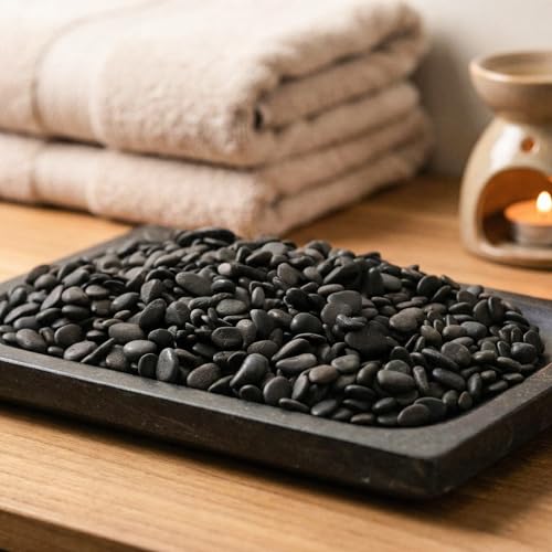 Royal Imports River Rocks, Aquarium Gravel – Black 0.5"- 0.75" - 1 lb | Decorative Ornamental Vase Filler Pebbles for Potted Plants, Terrariums, Vases, Succulents, Fish Tank Gravel, DIY & Crafting