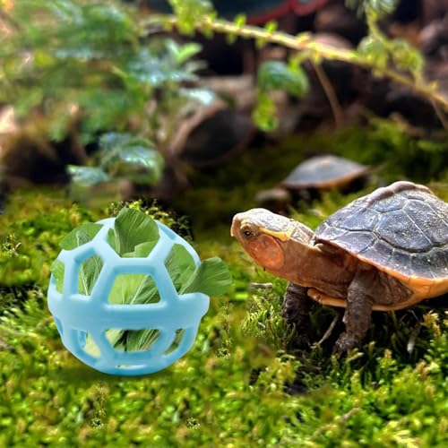 3 Pack Feeding Ball Toys for Tortoise, Tortoise Plastic Foraging Toy, Turtle Habitat Tank Accessories, Vegetable Supplier for Turtle