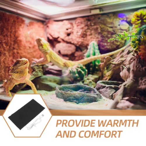 NUOBESTY USB Heating Pad for Reptiles and Pets with Rapid Warmth and Lightweight Alloy Fiber Material, Portable Under Tank Heater Suitable for Home the Go Use
