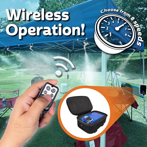 Portable Mist System Pro 24ft Wireless Outdoor Cooling Kit - color: 6 Mist Nozzles