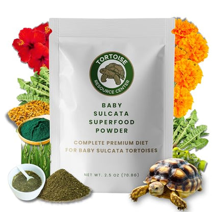 Baby Sulcata Food Powder with Calcium - Scientifically Formulated Diet for Healthy Growth - 2.5 oz Bag | 2 Week Supply - size: 2.5 Ounce (Pack of 1)