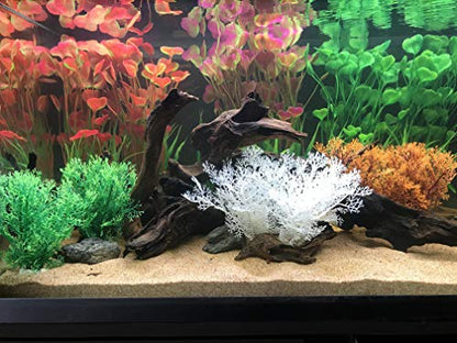 2 Pcs Aquarium Decorations Fish Tank Artificial Water Plants Made of Soft Plastic