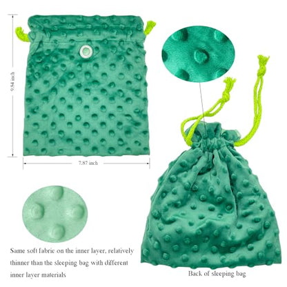 3 Pack Sugar Glider Tote Plush Sleeping Pouches and Anti Bite Calming Mitten, Warm Sleeping Bag Portable Drawstring Bonding Pouch Soothing Glove for Small Pets (Blue/Green/Gray) - color: Blue/Green/Gray