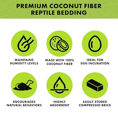 Zilla Coconut Husk Brick 24 Count, Organic Bedding for Reptiles, Made with 100% Coconut Fiber, Ideal for Tropical Habitats and Egg Incubation - size: 24 Count
