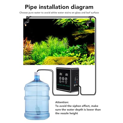 Reptile Sprayer, 360 Degree Adjustable Misting, Smart Timing Spray System, Automatic Humidifier for Terrarium, Rainforest Living Environment with Plants